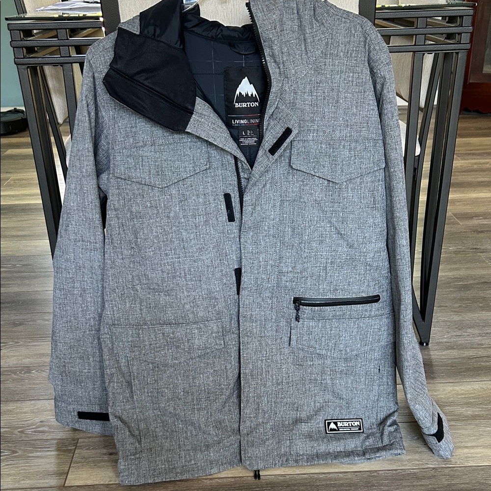 Burton Gray Men's Hooded Snow Jacket